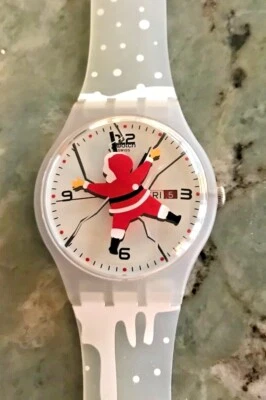 Swatch Especial Navidad - HoHoOUCH - SUOZ717 - Papá Noel - Como Nuevo Foto 1 de 4