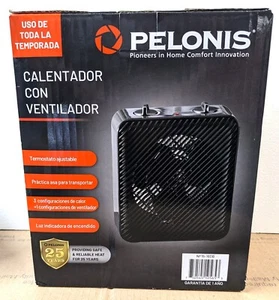 Pelonis 1500W 3 Speed Electric Fan Forced Space Heater Black - New - Winter - Picture 1 of 9