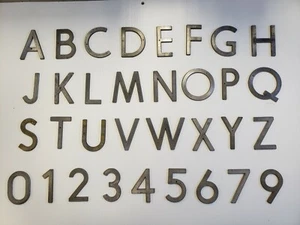 Metal Letters and Numbers 2 1/4 inch long Straight Font price per letter* - Picture 1 of 2