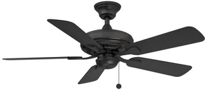 44" Fanimation Edgewood Black Outdoor Pull-Chain Ceiling Fan - Picture 1 of 1