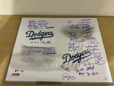 Brooklyn & LA Dodgers Greats Signed 16 x 20 Photo w/ 49 Signatures PSA DNA COA - Image 1 of 4