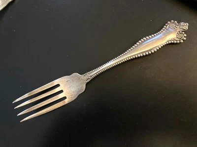 Антикварная Стерлинговая HH CURTIS Mount Vernon 20 ВЕК 1890 Молодежная Вилка РЕДКАЯ - Изображение 1 из 4