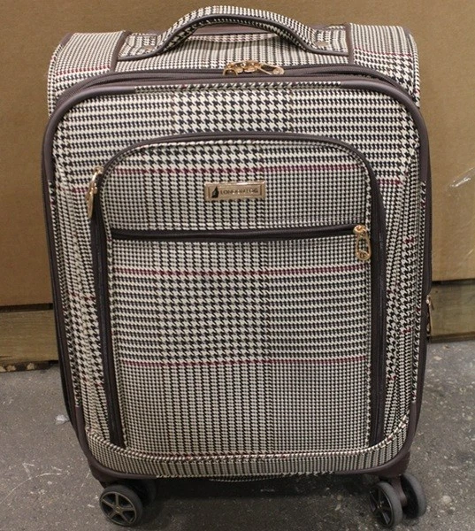 London Fog Brentwood  20" Expandable Spinner Carry On Cream - Image 1 of 3