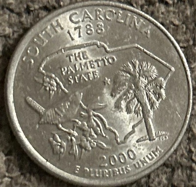 South Carolina 1788 palmeto state 2000 quarter P - Image 1 of 2