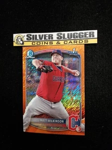 2025 Matt Wilkinson 1st Bowman Chrome Orange Shimmer #01/25 #BCP-145 First/ Last - Picture 1 of 3