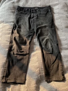 Pando Moto Motorcycle Jeans Black W 38 in L 30 in With Knee And Hip Armour - Picture 1 of 9