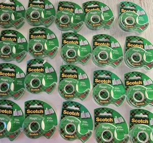 20 Pack Scotch MAGIC TAPE Dispensers Matte Invisible 1/2" x 800" (22 Yds) #119 - Picture 1 of 4