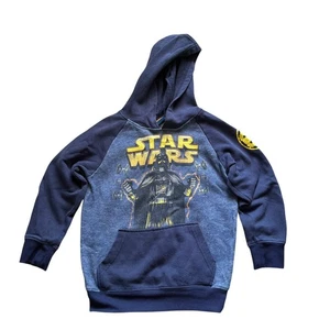 Star Wars Kids Hoodie Size 8 Small Darth Vader Empire Blue Pullover Sweatshirt - Picture 1 of 6