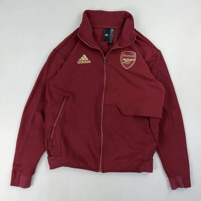 Chaqueta Adidas Hombre Pequeña Roja Dorado Arsenal 2023/24 Himno Cremallera Completa Foto 1 de 4