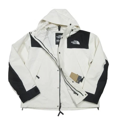 The North Face Men's White Dune/TNF Black DryVent Mono Mountain Hooded Jacket - Image 1 of 4