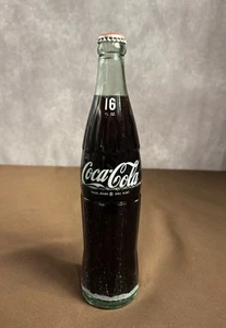 Coca-Cola Coke Full Half Quart 16oz Green Glass Bottle Vintage 1970s Terre Haute - Picture 1 of 13
