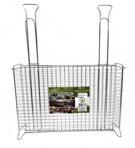 Graticola Barbecue Rete Doppia 60×40 cm con Piedi Acciaio Cromato OMPAGRILL A140 - Foto 1 di 1