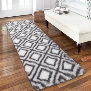 Runner Rug 2x6 Shag Fluffy Hallway Runner Rug Ultra Soft Fuzzy Entryway Runne... - Picture 1 of 7