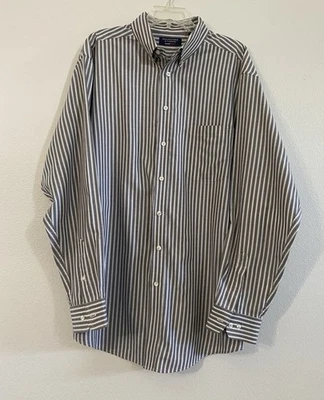 Camisa inteligente de viaje Roundtree & Yorke para hombre talla 2XT manga larga multicolor a rayas Foto 1 de 4