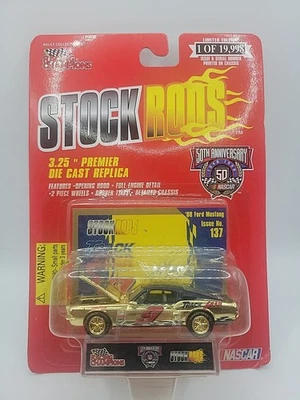 NASCAR STOCK RODS ISSUE NO 137 #9 JEFF BURTON 1/64 1968 FORD MUSTANG Gold. - Image 1 of 4