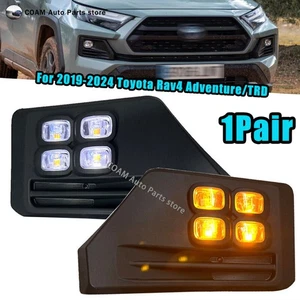 Set 4-Eyes Bi-color LED Lamp For 2019-2024 Toyota Rav4 Adventure/TRD FogLights - Picture 1 of 22
