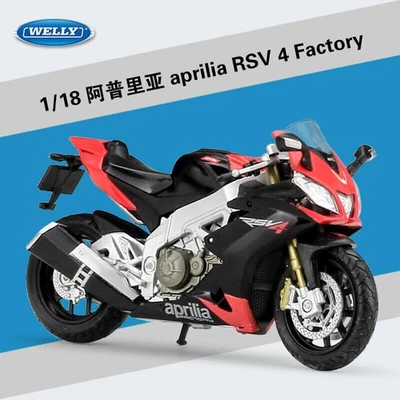 1:18 Welly Aprilia RSV4 Factory Motorcycle Model Bike New in Box - Image 1 of 4