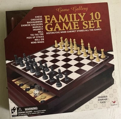 10 Game Centet Collector's Family Classic Board Game Set New In Box Storage Case - Image 1 of 4