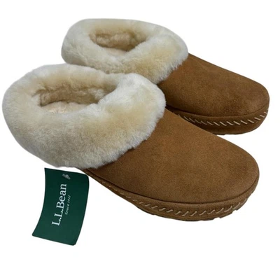 Zapatillas LL Bean Wicked Good Zapatos para Mujer Talla 7 Tostado Piel de Cordero de Oveja Gamuza Foto 1 de 4