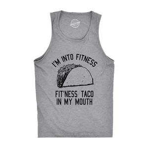 Camiseta sin mangas divertida para hombre Fitness Taco In My Mouth - Imagen 1 de 9