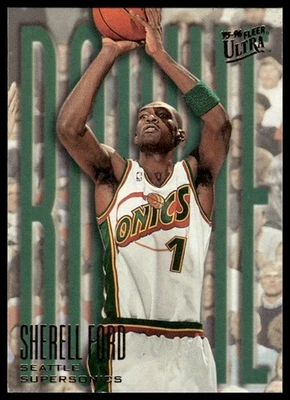 Sherrell Ford Rookie RC 1995-96 Fleer Ultra #273 Seattle SuperSonics - Image 1 of 2