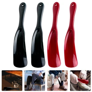 4 Stück Kunststoff Schuhlöffel Schuhe Hängelöffel Stiefel Schuhe Helfer (verschiedene Farben) - Bild 1 von 12