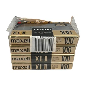 Maxell XL IEC Tipo II 100 Cinta de Cassette en Blanco Alto Sesgo Lote de 4 Hechas en Japón - Imagen 1 de 6