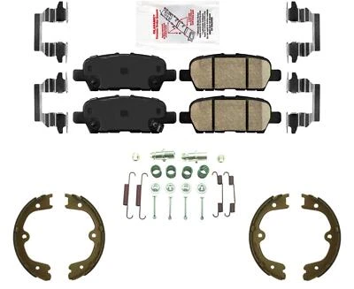 AmeriPRO Ceramic Disc Brake Pads Parking Shoes Hardware For Infiniti JX35 2013 Foto 1 de 4