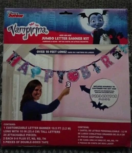 NEW Disney Vampirina Jumbo Letter Customizable Birthday Party Banner Kit Decor  - Picture 1 of 6