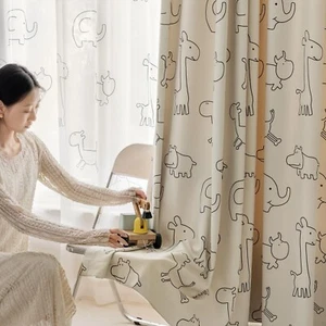 Cartoon Animals Pattern Blackout Curtains for Kids Bedroom Living Room Gromme... - Picture 1 of 7