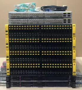 HPE 3PAR 7400c DL360 Gen10 10GBit iSCSI 76TB SAS 56 Core Gold 512GB SAN Solution - Picture 1 of 3