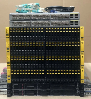 HPE 3PAR 7400c DL360 Gen10 10GBit iSCSI 76TB SAS 56 Core Gold 512GB SAN Solution - Image 1 of 3