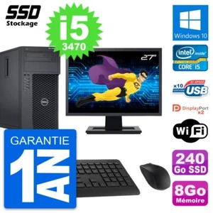 PC tour DELL T1650 MT Bildschirm 27 " Intel i5-3470 RAM 8Go SSD 240Go Windows 10 - Bild 1 von 10