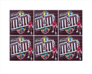 6 Inside Mount vendstar VENDING candy gumball labels Sticker 2.5 x 2.5" m&m plai - Picture 1 of 2