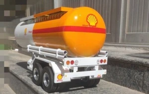 2-Axle 1/14 Custom Made FULLY STAINLESS STEEL Fuel Tank Trailer PAINTED NIB - Picture 1 of 14