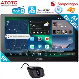 ATOTO X10 Android 13 DAB+ 10 Zoll Autoradio GPS Navi 8G+128G 4G LTE 108P Dashcam - Bild 1 von 9