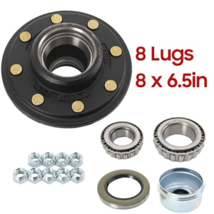 8 Lugs 8 x 6.5 Idler Hub with 7000# Bearing Kit Replace Trailer Axle - Bild 1 von 12