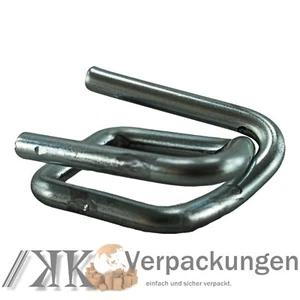 1000 Metallklemmen Verzinkt 16 mm Umreifungsband Textil - Bild 1 von 1