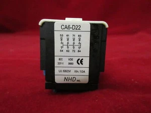 NHD CA6-D22 Aux. Contact Blocks Top Mtg 2A2B - Picture 1 of 5