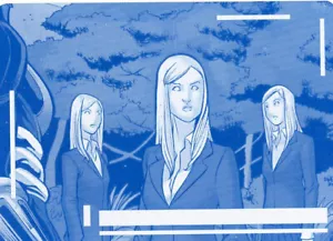2023 Allegiance Avengers vs X-Men STEPFORD CUCKOOS Printing Plate Cyan 1/1 #32 - Picture 1 of 2