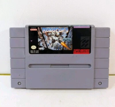 Robocop 3 Robo Cop Super Nintendo SNES Authentic Classic Video Game Tested  - Image 1 of 3