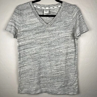 Prendas para dormir ROSA Victoria's Secret cuello en V camiseta gris jaspeado top pequeño Foto 1 de 4