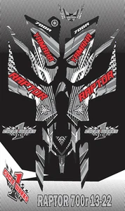 Graphics Kit for YAMAHA RAPTOR 700 (2013-2023) 700R CUSTOM Decal KIT SWIRL4 - Bild 1 von 1