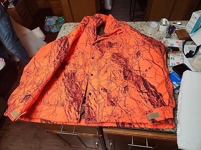 Gamehide Naked North Camo Hunting Jacket Mens 2XT Orange Insulated W/ Hood - Image 1 of 4