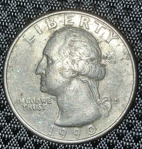 1990 D Washington Quarter - Picture 1 of 2
