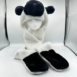 Animal Hood Faux Fur Hat White Lamb Sheep Hoodie Spirit - Picture 1 of 7