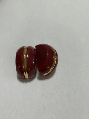 Brincos com clipe Trina Turk tom dourado Mulholland mod bloco de cores novo sem etiquetas TB85 - Imagem 1 de 4