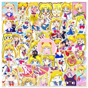 50pcs Waterproof Vinyl Stickers Sailor Moon Anime Luggage Phone Laptop Fridge - Picture 1 of 6