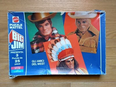 BIG JIM 3x Puzzle da 25 pezzi - 22x30 cm - 0850 Mattel - USATO (Leggi) - Immagine 1 di 4