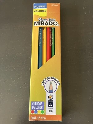 Lápices negros Paper Mate Mirado con forma triangular cuerpo de colores surtidos nuevo en caja 12 #2 Foto 1 de 4